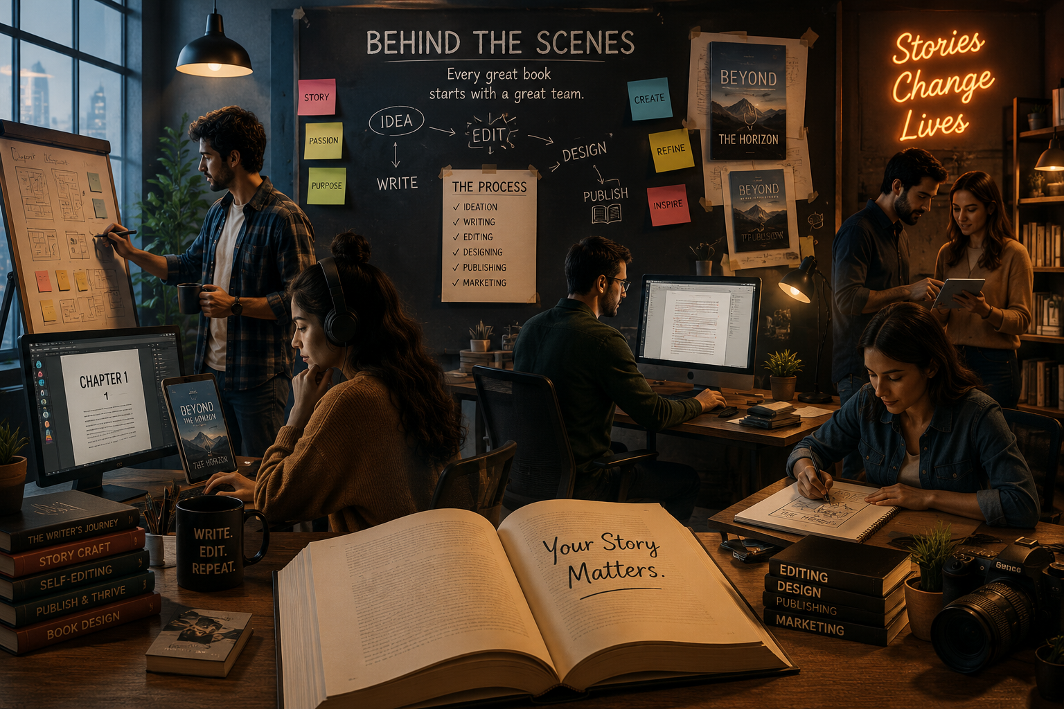 Behind the scenes
